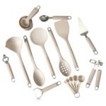 Gibson Home Burchette 20 Piece Nylon Kitchen Gadget & Tool Set in Taupe