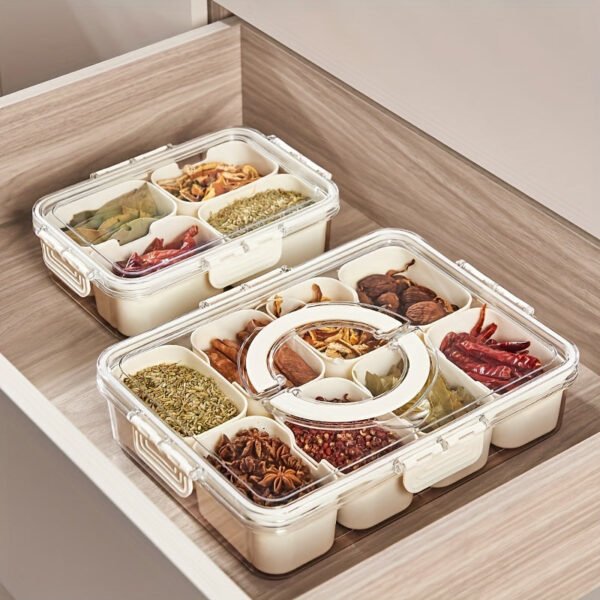 NNETM 8-in-1 White Clear Food Storage Container with Lid