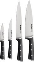 Tefal ice force k2324s74 - knife set - 4-piece - paring knife, chef's knife, kitchen knife and carving knife - stainless steel - dishwasher safe