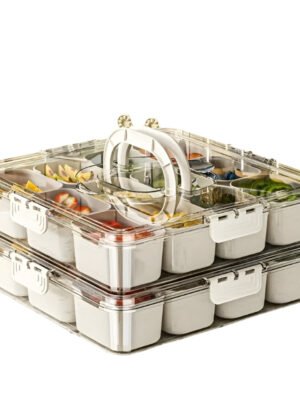 NNETM 8-in-1 White Clear Food Storage Container with Lid