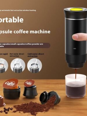 Portable Capsule Coffee Machine Electric Small Wireless Heating Kitchen Gadgets