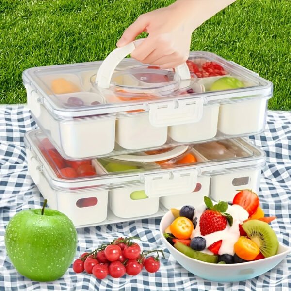 NNETM 8-in-1 White Clear Food Storage Container with Lid