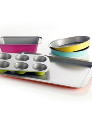 Gibson Home Color Splash Lyneham 5 pc Carbon Steel Bakeware Set