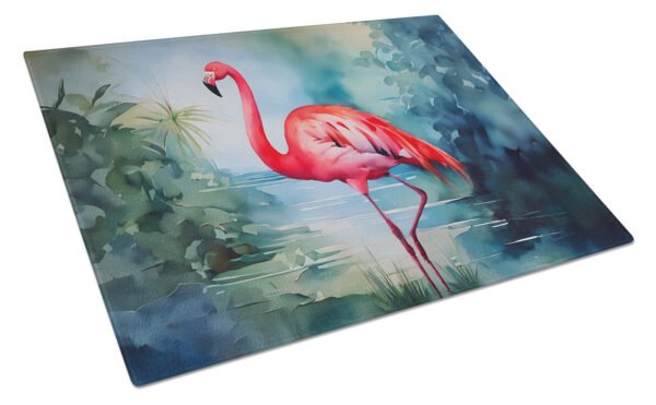Flamingo Glass Cutting Board
