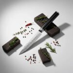 Damascus Steel Fruit and Fillet Knife Vintage Wood Handle Chef Knife