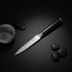 Damascus Steel Fruit and Fillet Knife Vintage Wood Handle Chef Knife