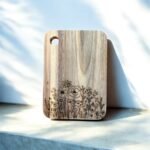 Mushroom Acacia Cutting Board, Engraved Cutting Board