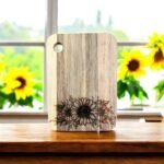 Mushroom Acacia Cutting Board, Engraved Cutting Board
