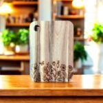 Mushroom Acacia Cutting Board, Engraved Cutting Board