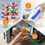 24-Piece Glass Food Storage Container Bakeware Set with Snap Locking Lids