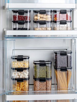 Food Storage Containers Kitchen Storage Organization Kitchen Storage Box Jars Ducts Storage for Kitchen PET Food Storage Box Lid