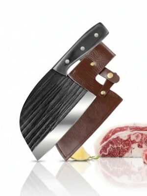 Stainless Steel Meat Cleaver Knife – Easy-Cut Bone & Poultry Knife