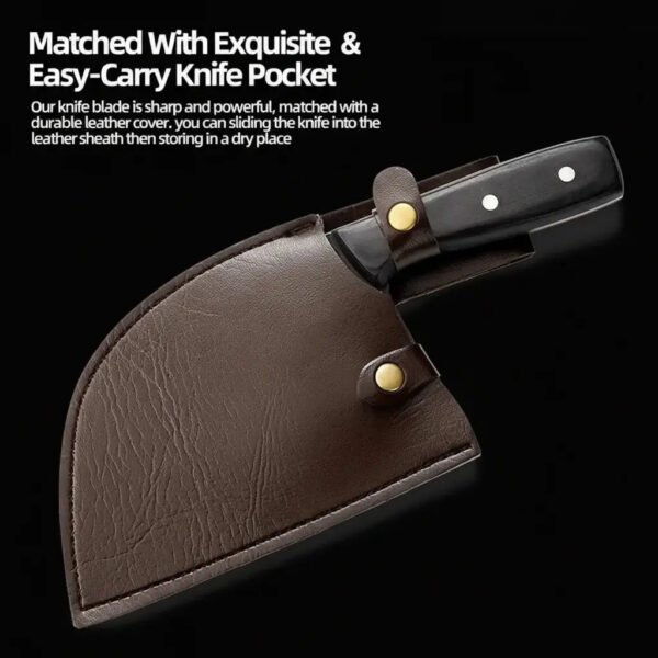 Stainless Steel Meat Cleaver Knife – Easy-Cut Bone & Poultry Knife