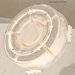 Round Plastic Food Storage Organizer with Lid