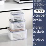 9Pcs Bpa-Free Plastic Food Storage Containers Set