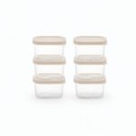Container Culture 12-Piece Airtight Glass Food Storage Containers with Lids, 6 x 10.5oz - Vanilla Mist