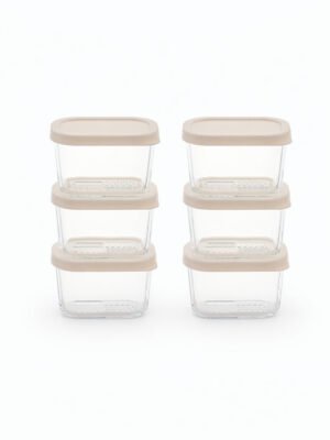 Container Culture 12-Piece Airtight Glass Food Storage Containers with Lids, 6 x 10.5oz - Vanilla Mist