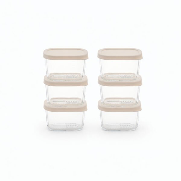 Container Culture 12-Piece Airtight Glass Food Storage Containers with Lids, 6 x 10.5oz - Vanilla Mist