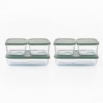 Container Culture 12-Piece Airtight Glass Food Storage Set with Lids, 25.35oz & 40.57oz Mixed Sizes - Soft Sage