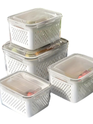 9Pcs Bpa-Free Plastic Food Storage Containers Set